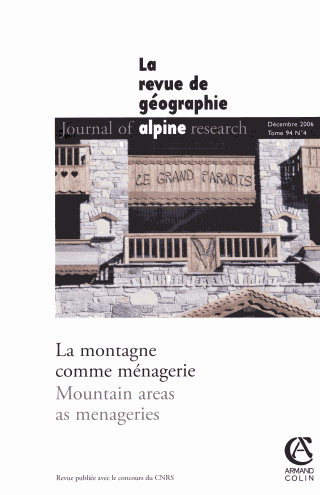 Couverture du livre : Revue de géographie alpine - dec2004