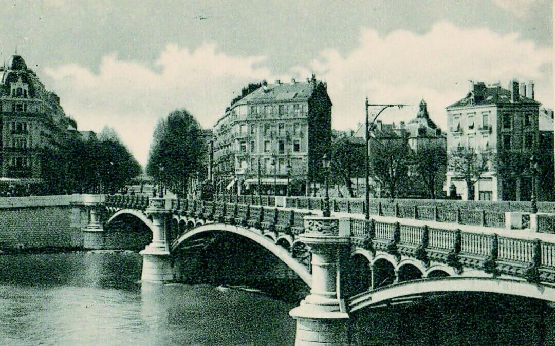 Photo de l'ancie, pont de la Porte de France à Grenoble