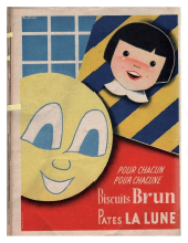 Biscuits Brun - affiche B. Brun & pâtes La Lune